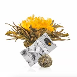 Kwitnąca, kwiatowa herbata, Jin Zhan Li Zhi, kwiat słonecznika i liczi, zielona herbata