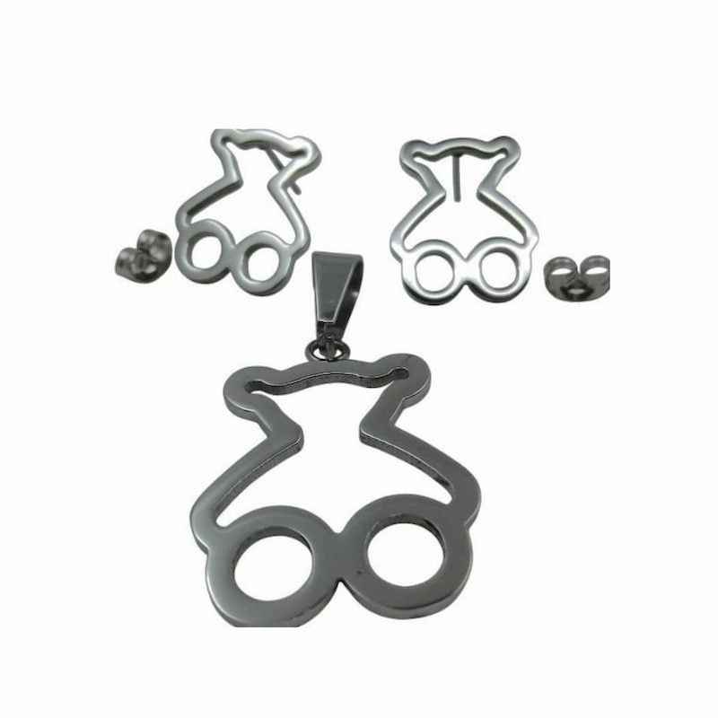 Set šperky přívěsek a náušnice méďa Set šperky přívěsek a náušnice méďa