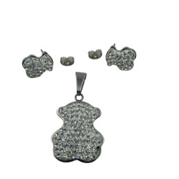 Set šperky prívesok a náušnice macko