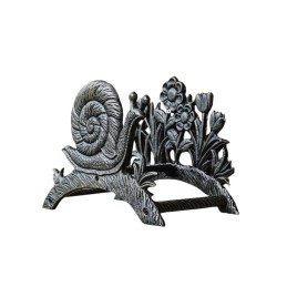 Liatinový nástenný držiak na záhradnú hadicu, ozdobný, slimák