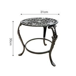 Liatinový stojan na kvetináč, kvet, nízky stolík