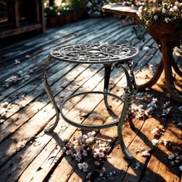 Liatinový stojan na kvetináč, kvet, nízky stolík