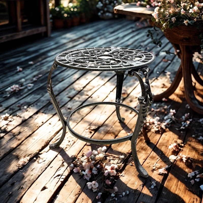 Liatinový stojan na kvetináč, kvet, nízky stolík