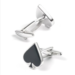 Manžetové gombíky farba kariet piky, poker