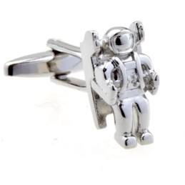 Spinki do mankietów kosmonauta, skafander, kosmos