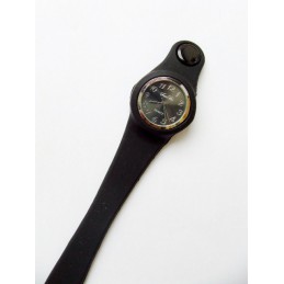 Modny czarny silikonowy zegarek