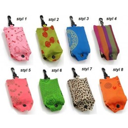 Skladacia eko nákupná taška s karabínkou