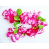 Ekskluzywny wianek hawajski różowy z zielonymi liśćmi. Nasz wianek różowy urozmaici każdą imprezę.