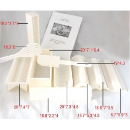 Súprava 10 formičiek na sushi, forma na ryžu na prípravu sushi