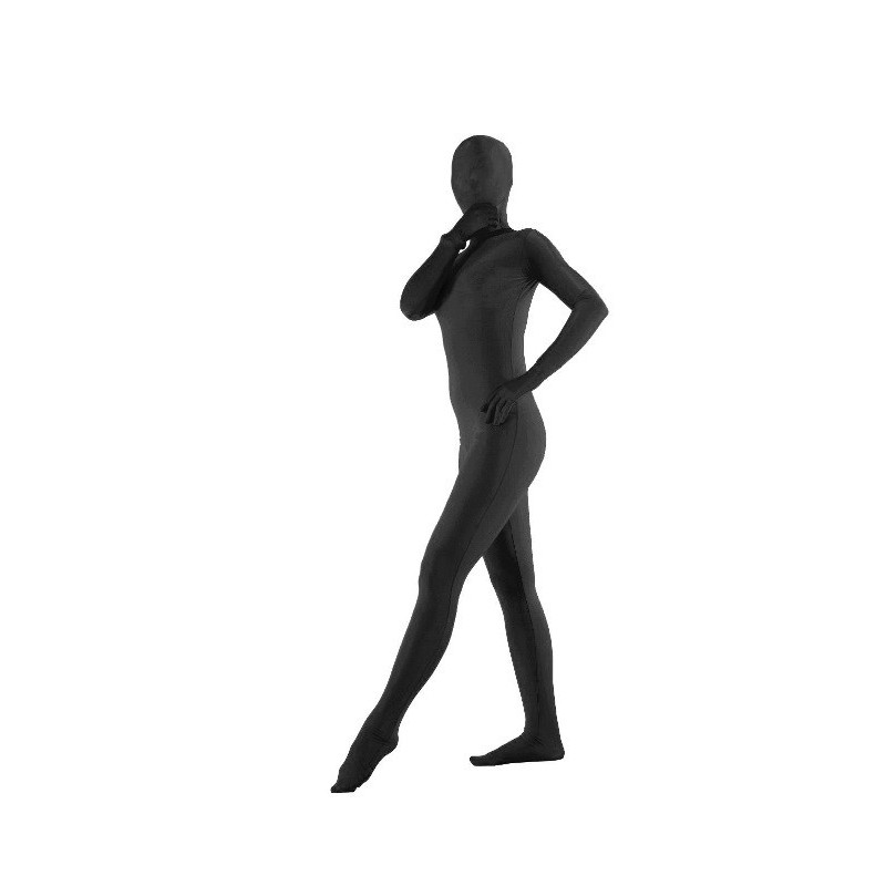 Èerný lycrový zentai Èerný lycrový zentai
