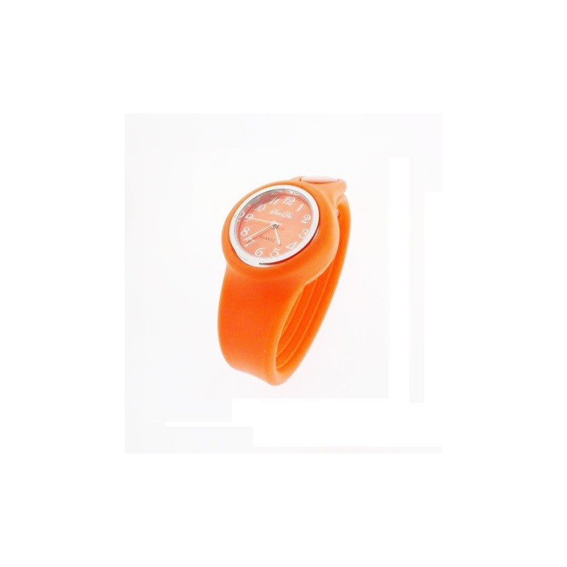 Pomarańczowy silikonowy zegarek