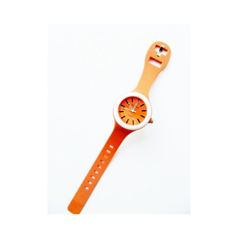 Oranžové hodinky ze silikonu