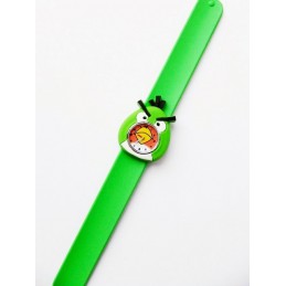 Czarny zegarek silikonowy Angry Birds