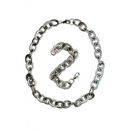 Set šperkov oceľový náhrdelník a náramok s veľkými okami