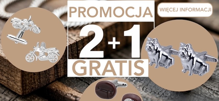 Spinki do mankietów 2+1 para GRATIS